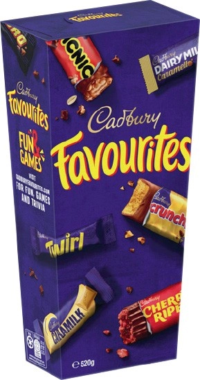 Cadbury Favourites 520g Selected Varieties