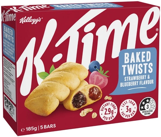 Kellogg’s K-Time Baked Twists or Bakery Favourites 5 Pack Selected Varieties