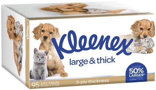 Kleenex Large & Thick Facial Tissues 95 Pack