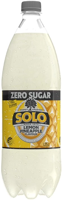 NEW Solo Zero Sugar Lemon Pineapple 1.25 Litre