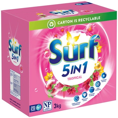 Surf Laundry Powder 5 in 1 Tropical 3kg