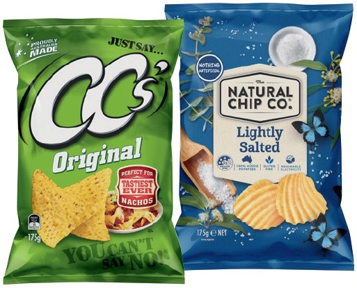 The Natural Chip Co. Chips 150‑175g, CC's Corn Chips 175g or Cornados 110g Selected Varieties