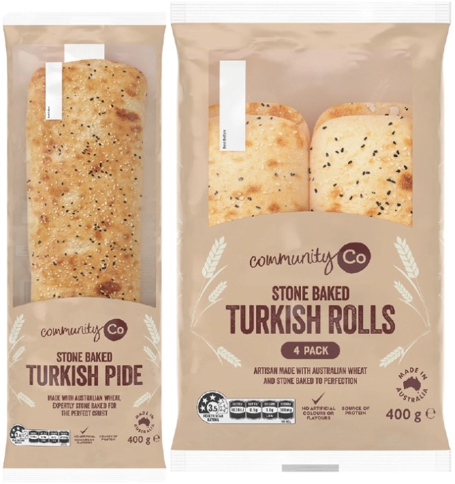 Community Co Turkish Pide 400g or Rolls 4 Pack