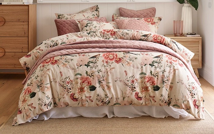 Heritage Serenade Cotton Linen Blend Quilt Cover Set^