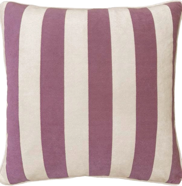 Vue Madison Velvet Stripe Cushion - Red