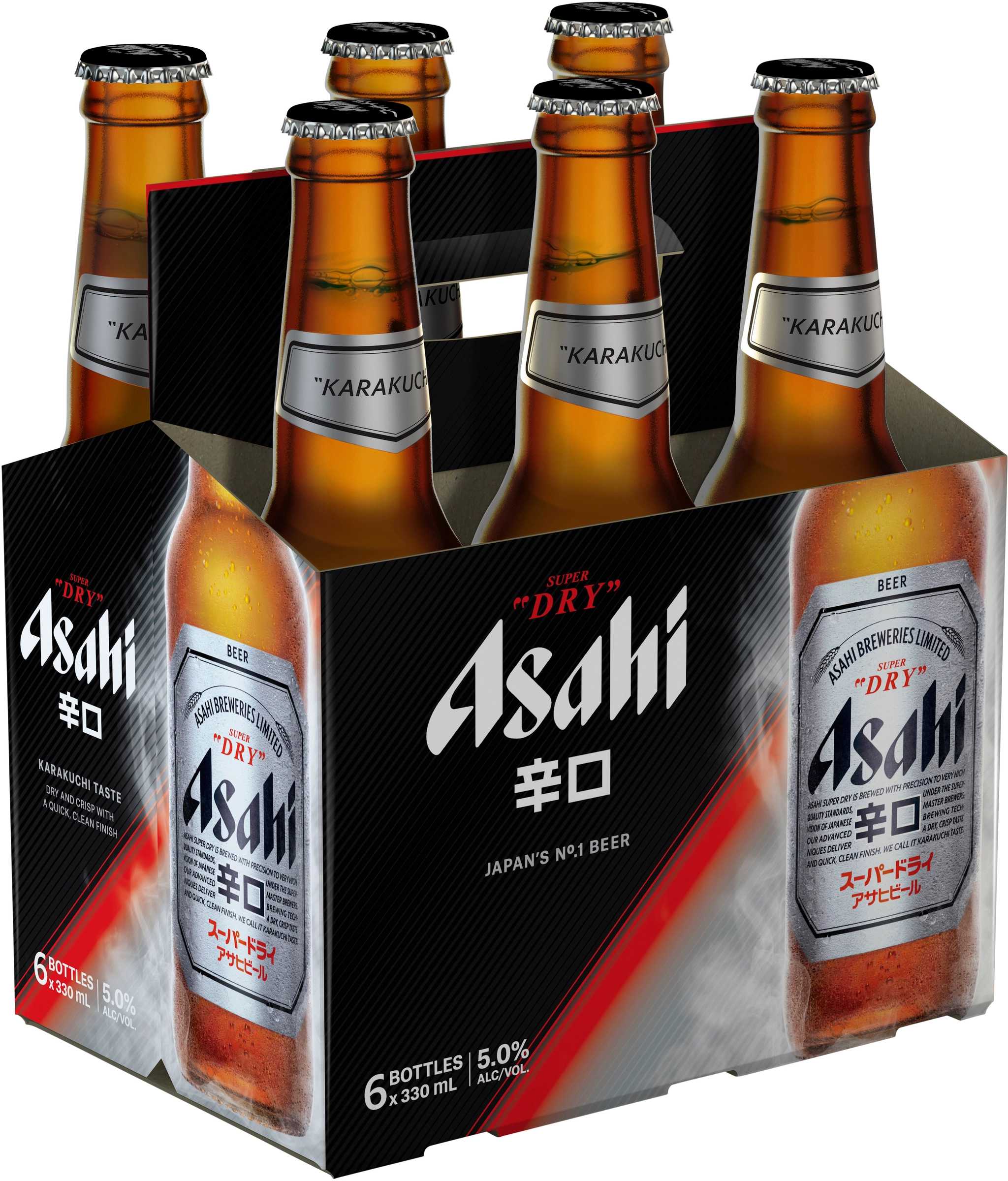 Asahi Super Dry Bottles 6x330ml