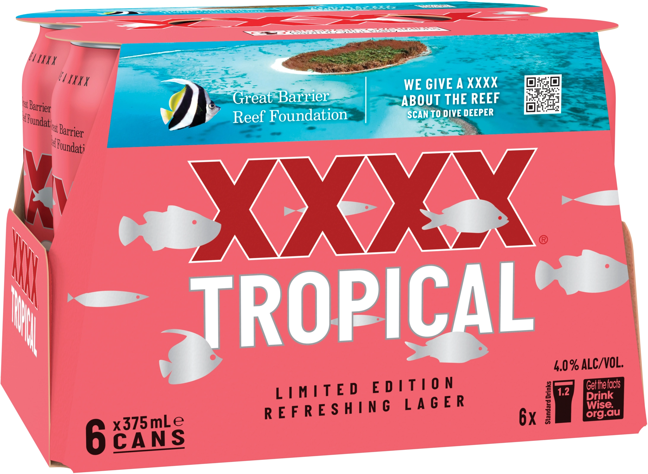 XXXX Tropical Cans 6x375ml