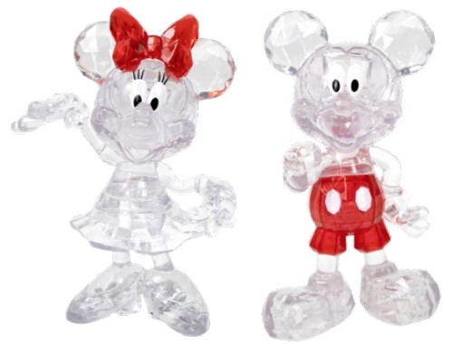 Disney 100 Mickey & Minnie Crystal Figures Twin Pack