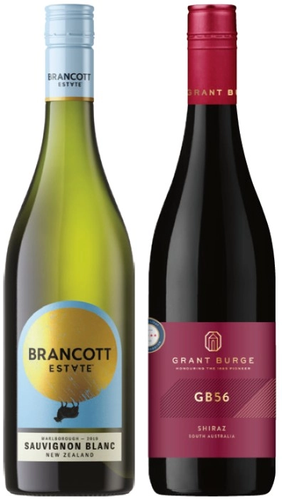 Brancott Estate Marlborough Sauvignon Blanc or Grant Burge GB 750mL Varieties