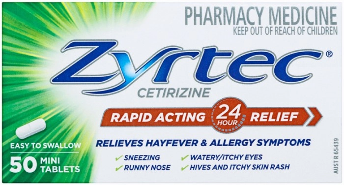 Zyrtec 50 Mini Tablets