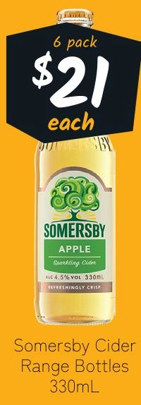 Somersby Apple Cider Bottle 330ml 6 Pack