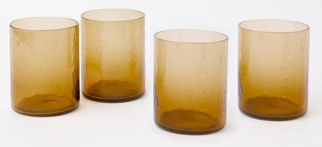 Australian House & Garden Hammered Short Tumbler Set of 4 in Brown