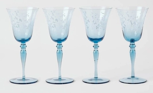 Heritage Somerton Wine Glass Set of 4 in Blue