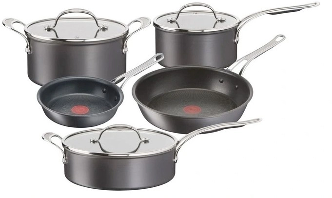 Jamie Oliver by Tefal 5pc Cooks Classic Induction Hard Anodised Non-Stick Cookware Set