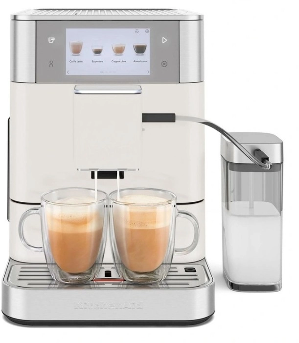 KitchenAid Fully Automatic Espresso Machine with Milk Container in Porcelain White