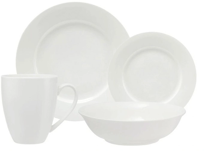 Maxwell & Williams 16pc White Basics Soho Rim Dinner Set