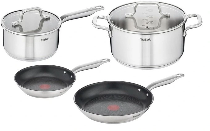 Tefal 4pc Virtuoso Stainless Steel Induction Cookware Set