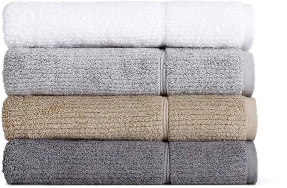 Vue Combed Cotton Ribbed Bath Towels