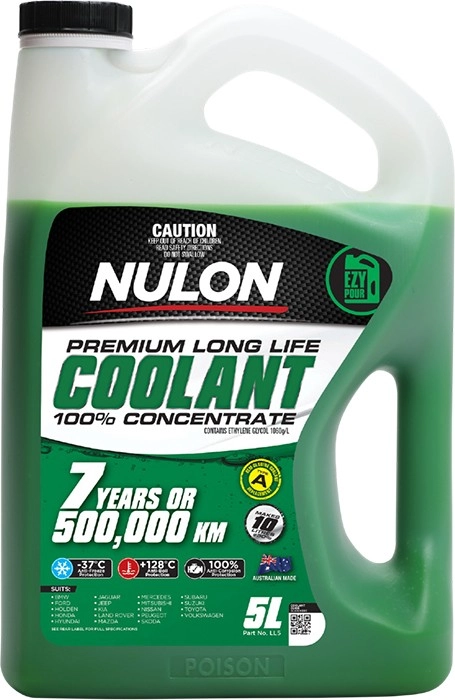 Nulon Green Premium Long Life Coolant 100% Concentrate 5L