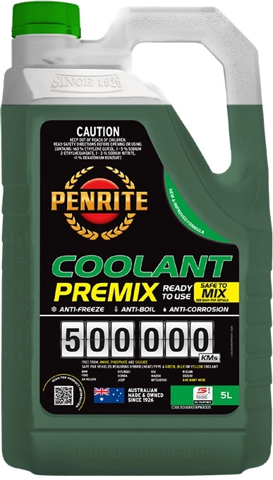 Penrite Coolant Green Premix 500,000km 5L