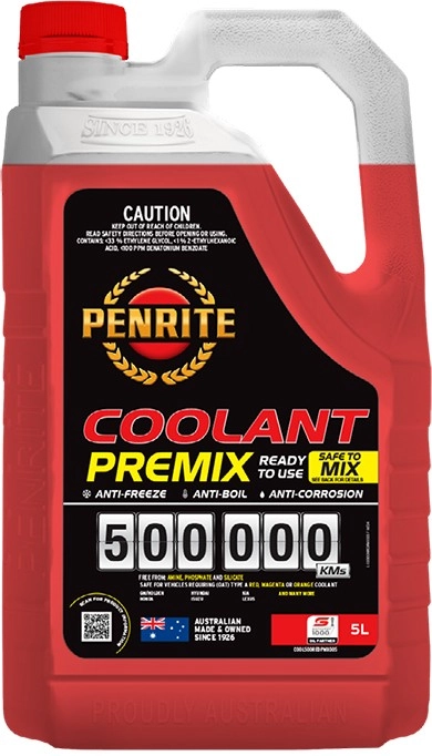 Penrite Coolant Red Premix 500,000km 5L