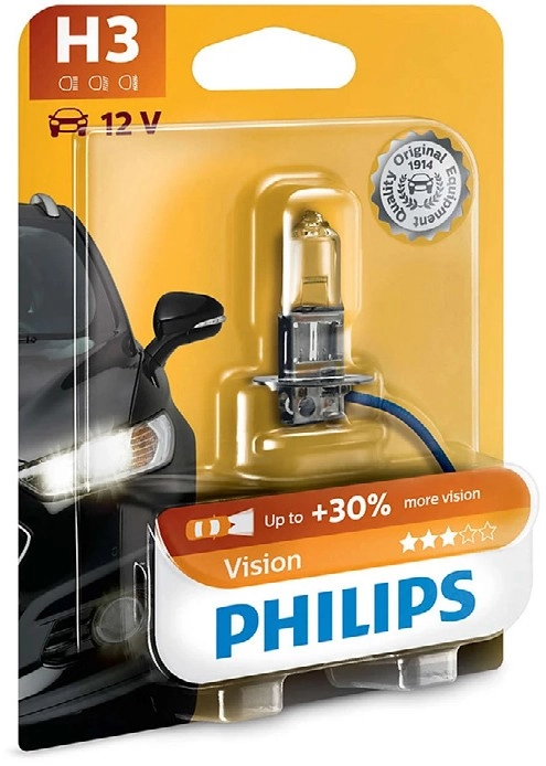 Philips +30% 12V Vision Halogen Headlight Globes