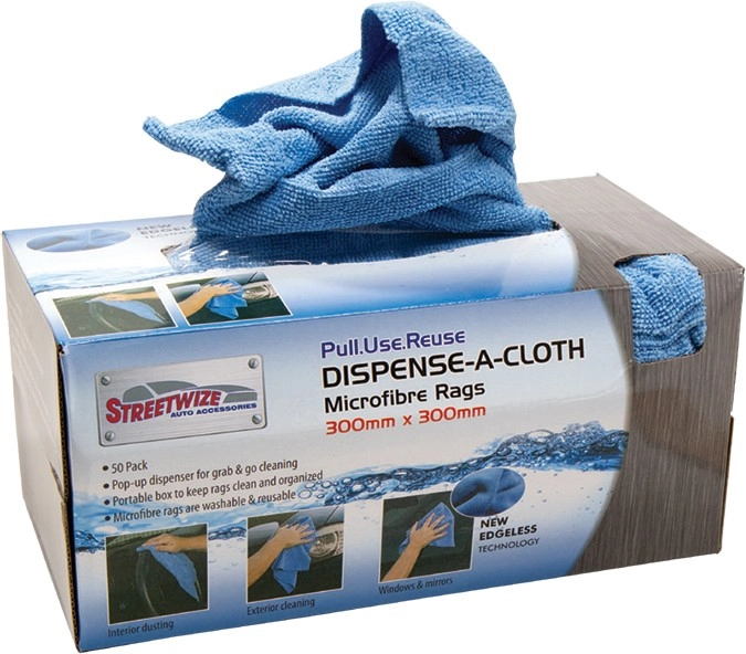 Streetwize 50 Piece Microfibre Box of Rags