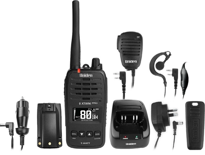 Uniden 5W Waterproof Smart UHF Handheld Radio with OLED Display