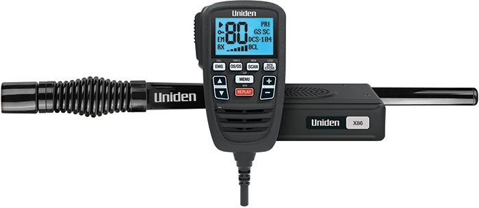 Uniden X86 Travel Pack Mini UHF CB Mobile with ATX500BK Antenna