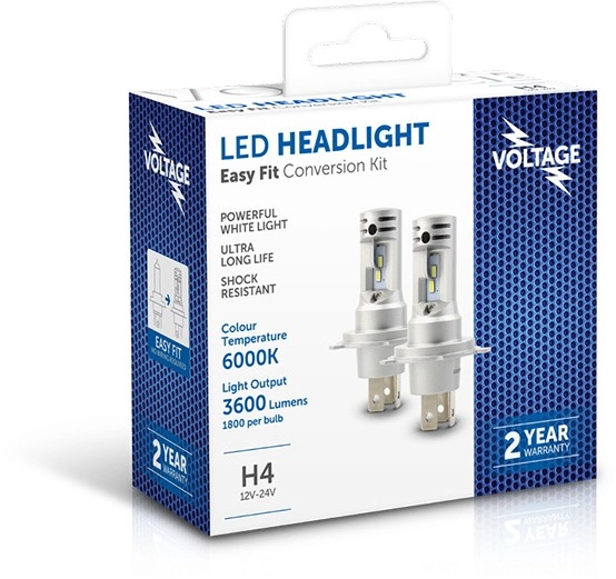 Voltage 6000K Easy Fit LED Headlight Conversion Globes