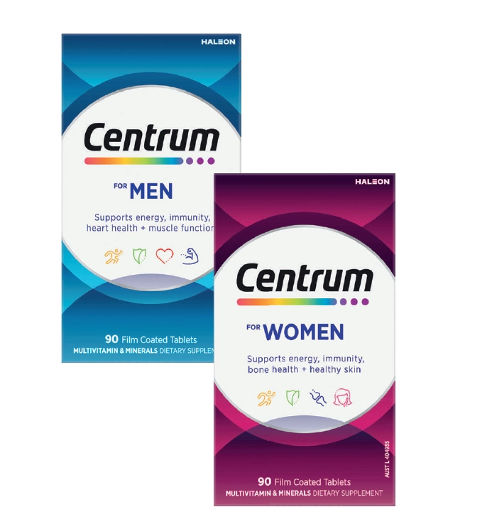 Centrum Men’s or Women’s Multivitamin 90 Tablets