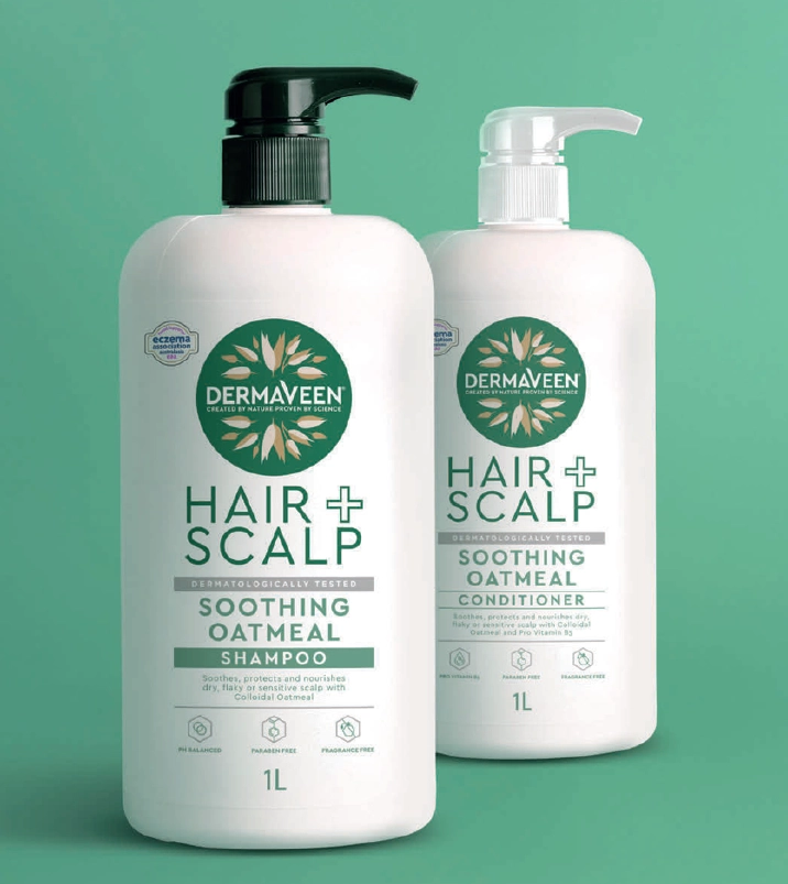 Dermaveen Hair + Scalp Soothing Oatmeal Shampoo or Conditioner 1L