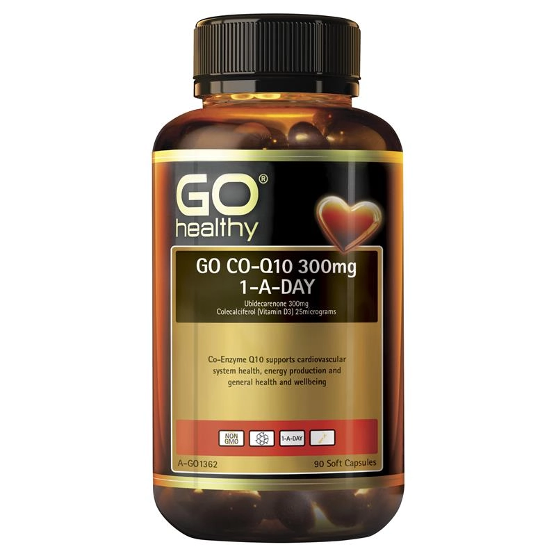 GO Healthy CoQ10 300mg 1-A-Day 90 Soft Capsules