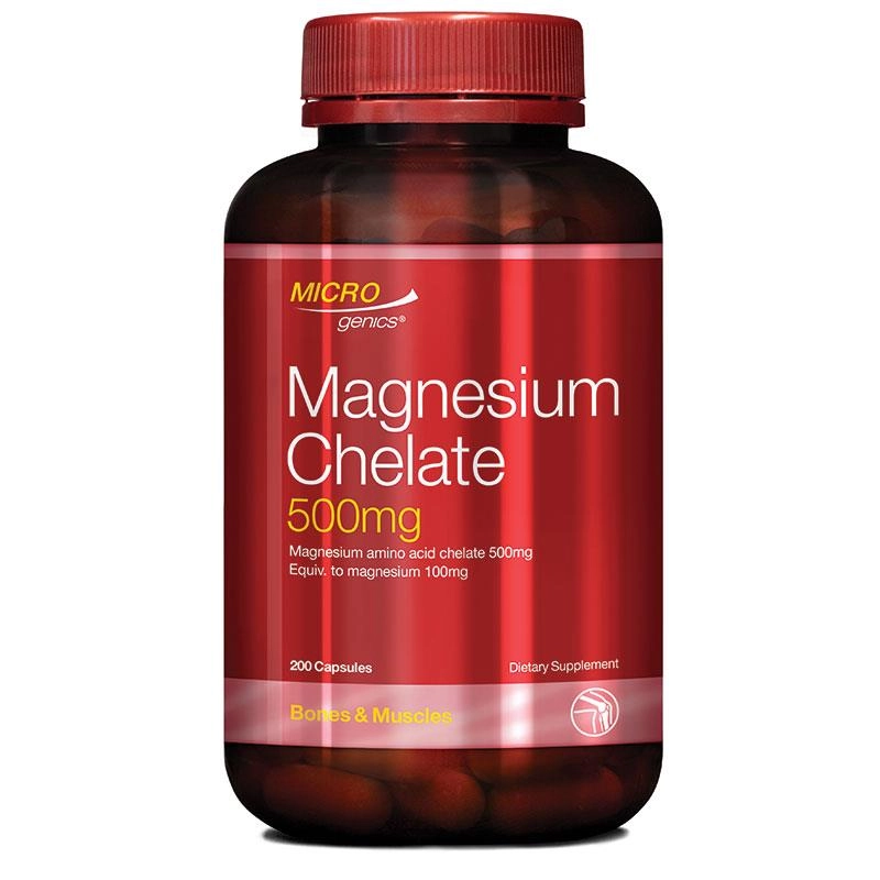 Microgenics Magnesium Chelate 500mg 200 Capsules