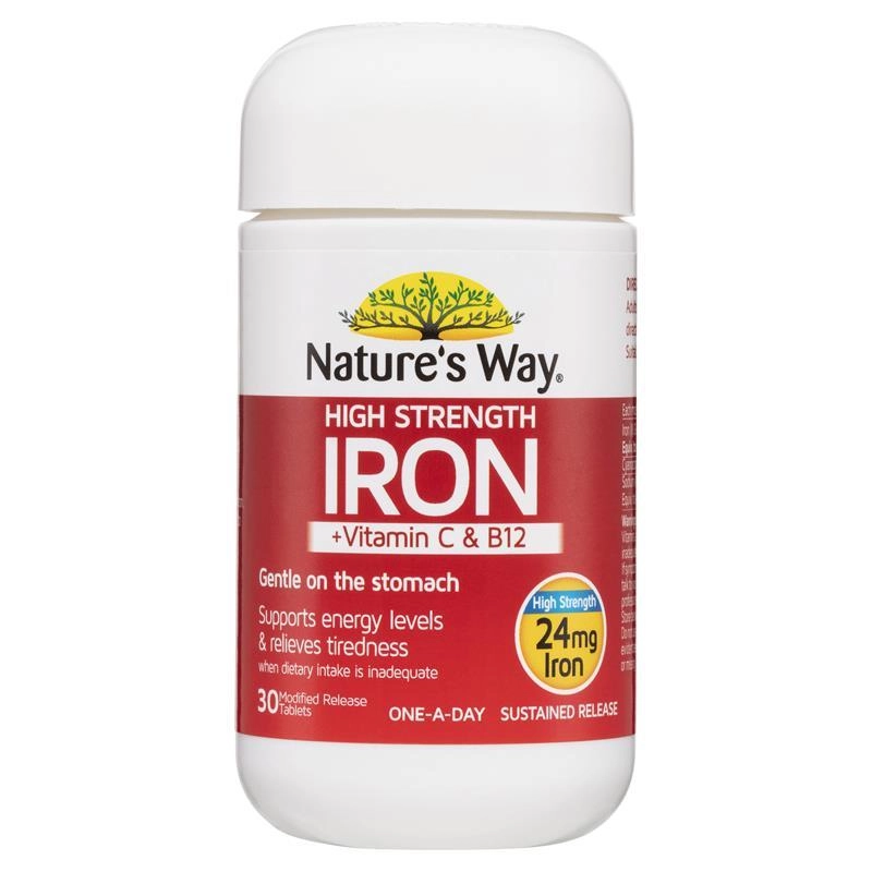 Nature’s Way High Strength Iron 30 Tablets