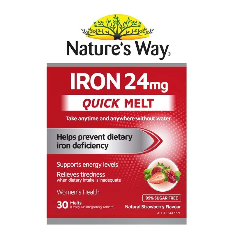 Nature’s Way Iron 24mg Quick Melt 30 Melts