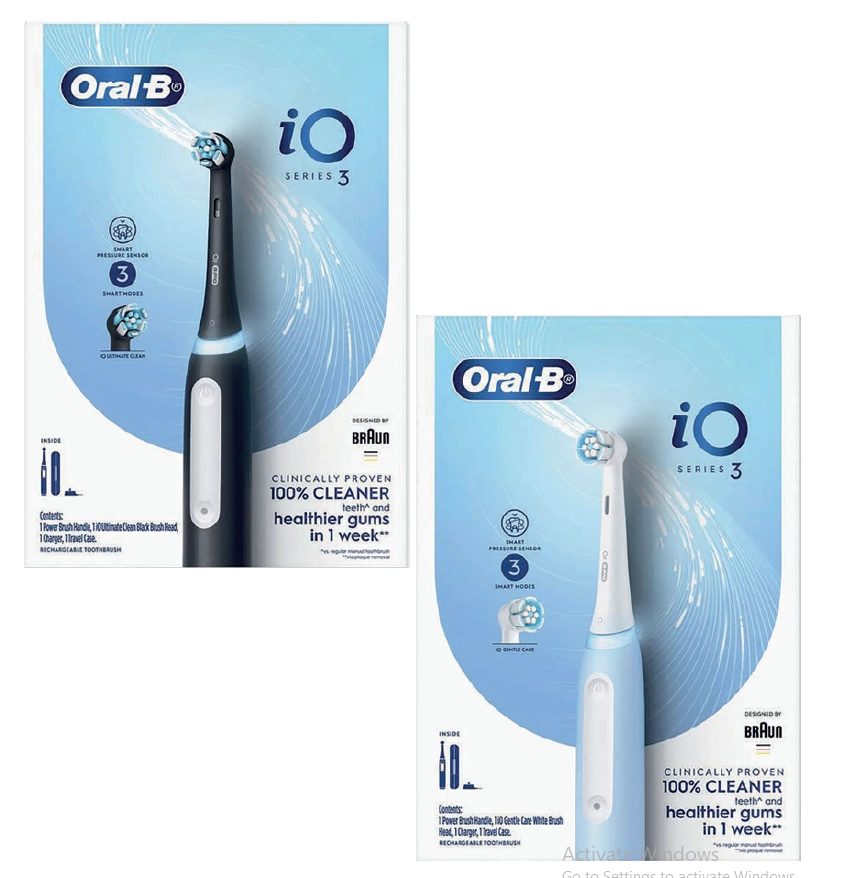 Oral-B Power Toothbrush iO 3 Series Black or Oral-B Power Toothbrush iO 3 Series Blue