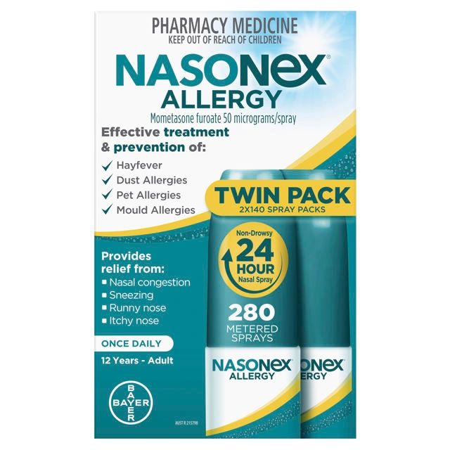 Nasonex Allergy Spray 140 Doses 2 pack