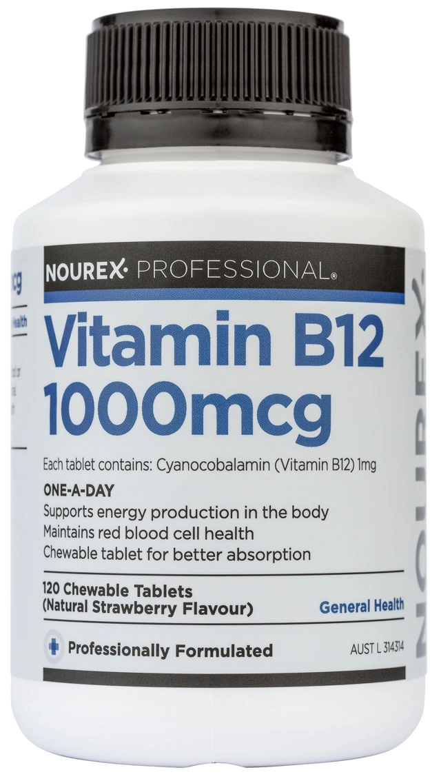 Nourex Professional Vitamin B12 1000mcg - 120 Tablets