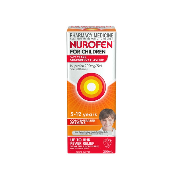 Nurofen For Children 5-12 Years Strawberry 200ml