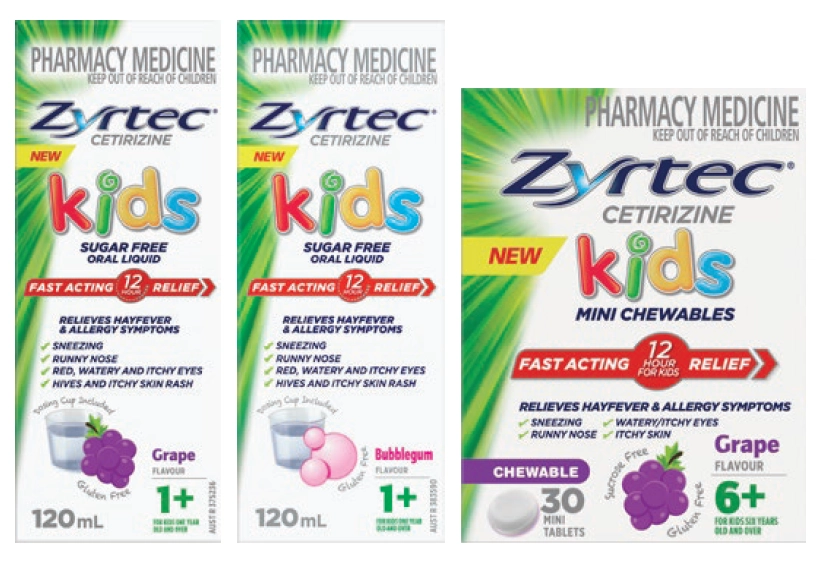 Zyrtec Kids Selected Range