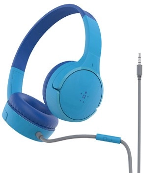 Belkin SoundForm Mini Wired On-Ear Headphones - Blue