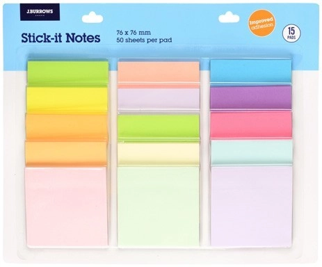 J.Burrows Stick-it Notes Value Pack - Assorted