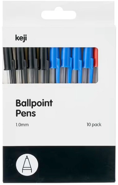 Keji Ballpoint Pens 10 Pack