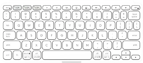 Logitech Keys to Go 2 Wireless Keyboard - Grey