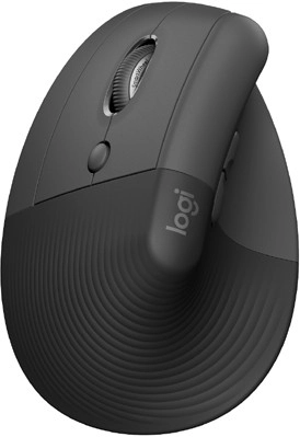 Logitech Lift Left-Handed Vertical Ergonomic Mouse Graphite