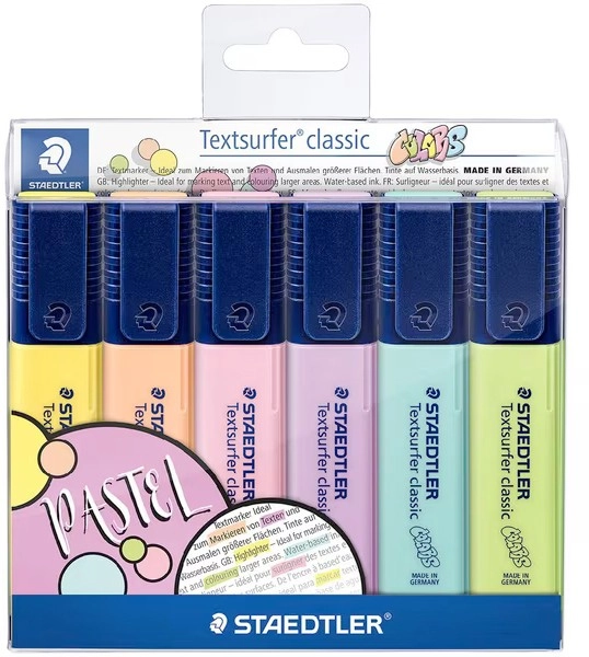 Staedtler Textsurfer Highlighters 6 Pack - Pastel