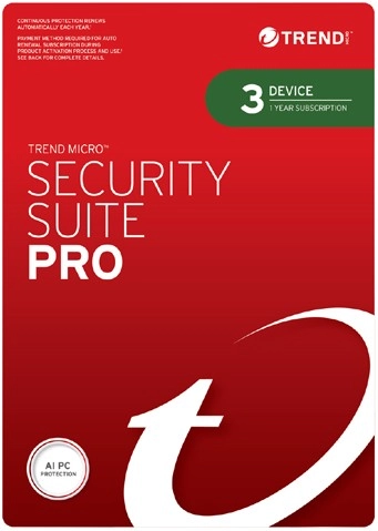 Trend Micro Security Suite Pro 3 Device 1 Year Card