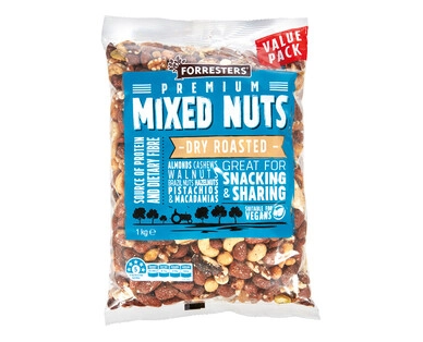 Forresters Dry Roasted Mixed Nuts 1kg