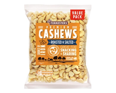 Forresters Roasted & Salted Cashews 1kg